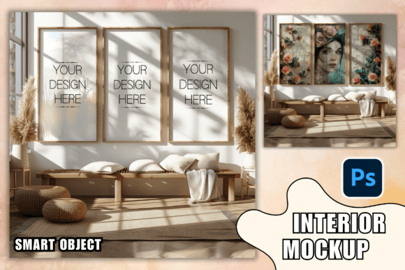Download Set of 3 Frame Mockups PSD Frame Mockup - Frame mockup Collection