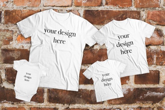 Download Family T-shirt Mockup Template - Premium Bundle