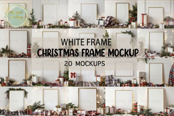 Download Minimal Christmas Frame Mockup Bundle - Frame mockup Collection
