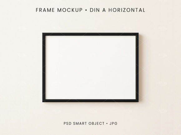 Download A4 Horizontal Frame Mockup PSD JPG - Frame mockup Collection