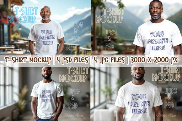 Download African American Man White Shirt Mockup - Premium Resources